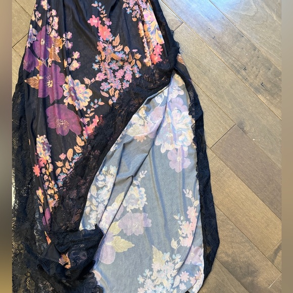 chinese dress ladies Free People x Intimately FP Suddenly Fine Maxi Slip (Black Combo) –  Wardrobe Collective NZ main image 1